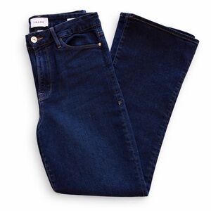 FRAME Le Crop Mini Boot Jeans Size 31 Dark Wash High Rise Cropped Flare